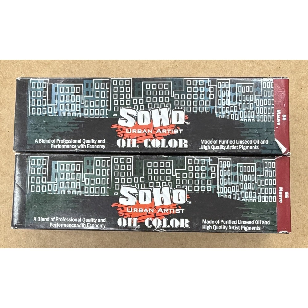Lot Of 2 SoHo Urban Artist Oil Paint Thick & Rich 5.9 Fl Oz [55 MAUVE]